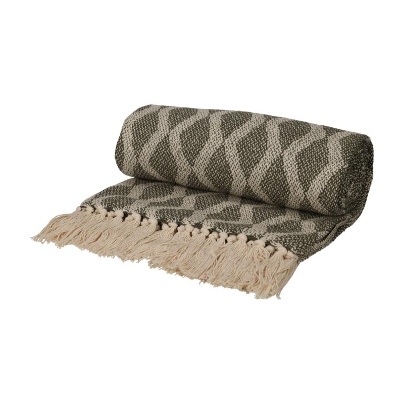 JENS Living Basic Recycled Cotton Plaid Groen