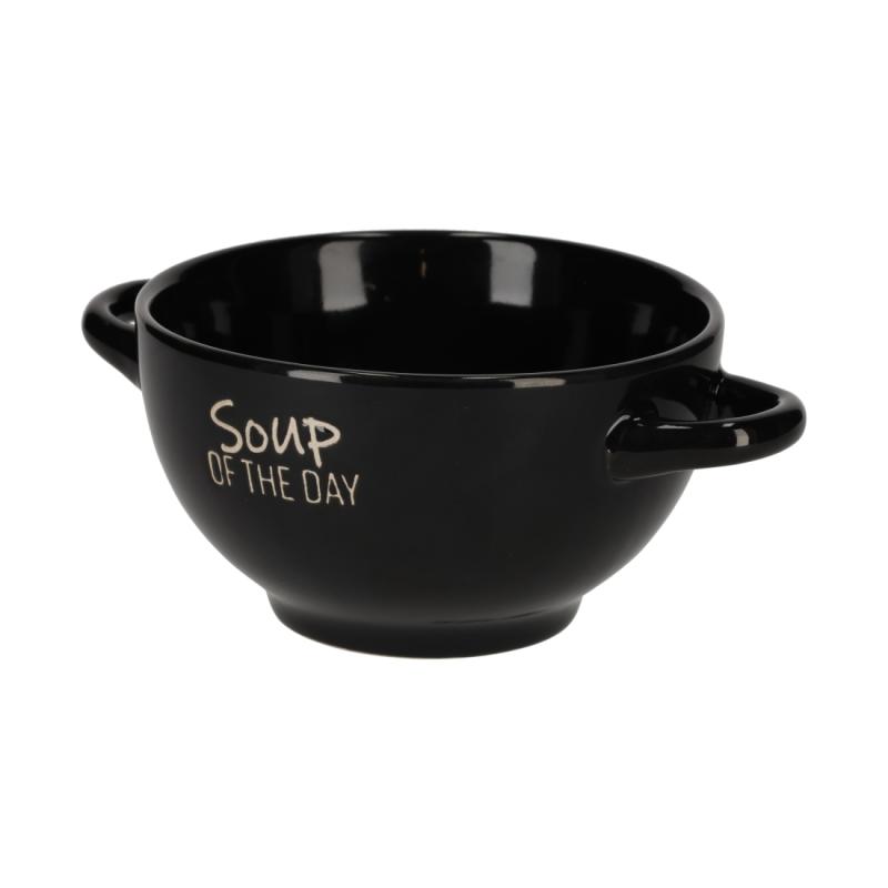 JENS Living Retro Soup of the Day Soepkom Zwart