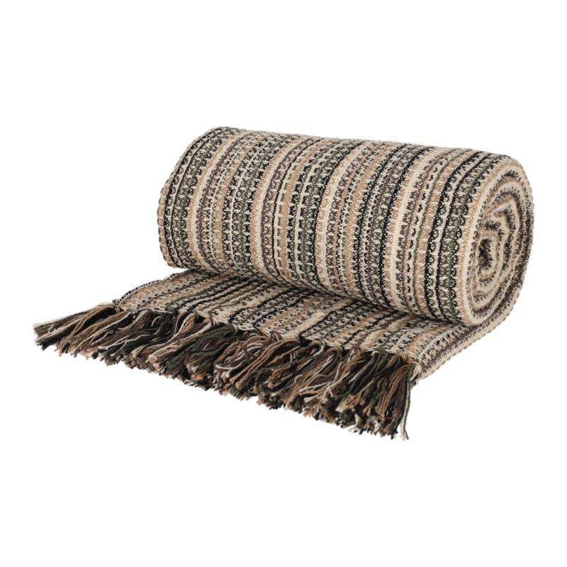 JENS Living Recycled Cotton Plaid Loek Naturel