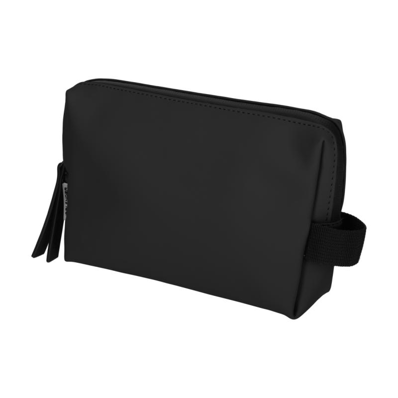 NORLÄNDER Dull PU Toilettas Met Reisset Eco Lining Zwart